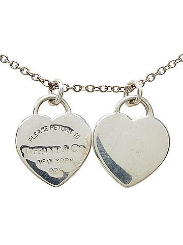 Tiffany & Co. Tiffany &amp; Co. Return to Double Heart Tag Necklace, SV925 Silver, Women's. (view 2)