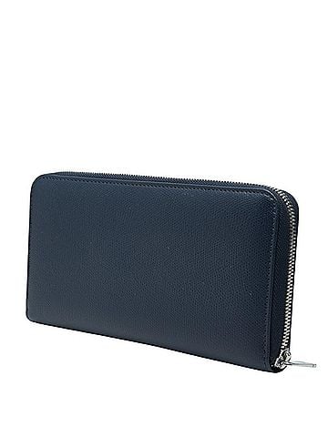 Emporio Armani Emporio Armani Round Zip Long Wallet, Navy Leather, Men's (view 2)