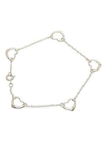 Tiffany & Co. Tiffany &amp; Co. Open Heart Bracelet, SV925 Silver, Women's. (view 2)