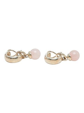 Tiffany & Co. Tiffany &amp; Co. Door Knocker Earrings, SV925 Silver, Rose Quartz, Women's. (view 2)