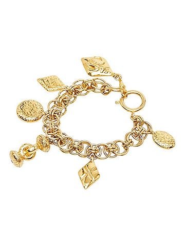 Chanel Chanel Mademoiselle Logo Bracelet, Gold Plated, Women's. (view 1)
