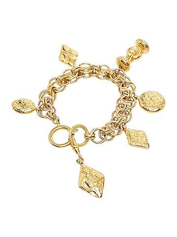Chanel Chanel Mademoiselle Logo Bracelet, Gold Plated, Women's. (view 2)