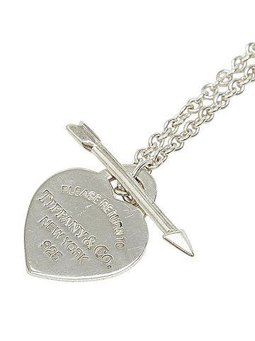Tiffany & Co. Tiffany &amp; Co. Return to Lovestruck Heart Arrow Chain Necklace Pendant, Sterling Silver (SV925), Women's. (view 1)