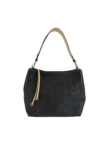 MCM MCM Visetos Shoulder Bag Handbag Black Beige Leather Women's (view 1)