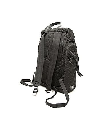 Prada Prada Triangle Logo Plate Backpack 2VZ135 Black Nylon Leather Women's PRADA (view 2)