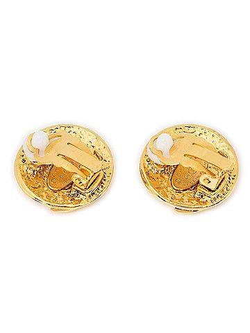 Chanel CC Domed Clip On Earrings (view 2)