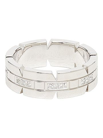 Cartier Cartier Tank Française Ring, Size #51, Diamond, 18K White Gold (750), Women's, CARTIER (view 2)