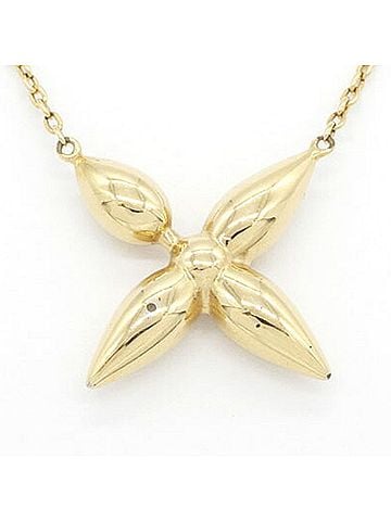 Louis Vuitton Louis Vuitton Collier Louisette Necklace M00365 Gold Metal Pendant for Women LOUIS VUITTON (view 2)