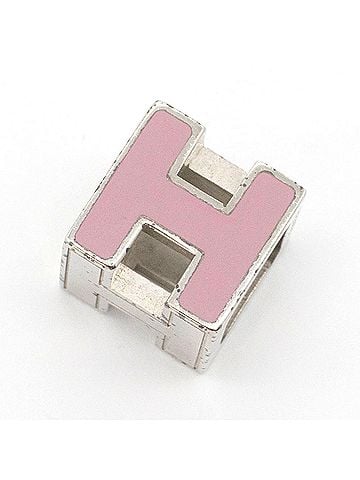 Hermès Hermes Pendant Top Cage d'H H Cube Silver Pink Metal Head Choker Necklace Women's Square HERMES (view 1)