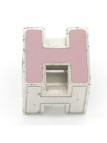 Hermès Hermes Pendant Top Cage d'H H Cube Silver Pink Metal Head Choker Necklace Women's Square HERMES (view 2)