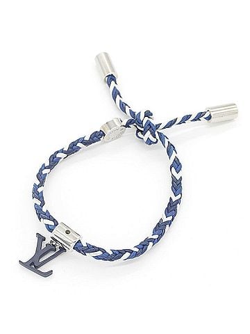 Louis Vuitton Louis Vuitton Bracelet, Braslet Friendship Charm, M6792, Blue Leather, Metal, LV Leather Men's and Women's, LOUIS VUITTON (view 1)