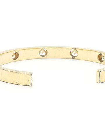 Fendi Fendi Bangle F is 8AG928 Gold Metal Crystal S Size Bracelet IS FENDI FF Women's (view 2)