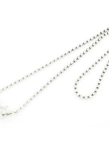 Gucci Gucci Interlocking G Necklace 214096 Silver Beige SV Sterling 925 Pendant Cut Ball Chain Women's Men's GUCCI (view 2)