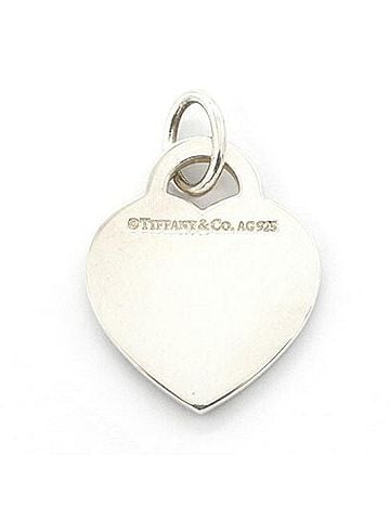 Tiffany & Co. Tiffany &amp; Co. Return to Heart Tag Color Splash Pendant Top, Silver/Black, Sterling Silver 925, Head, Necklace, Women's, TIFFANY CO. (view 2)