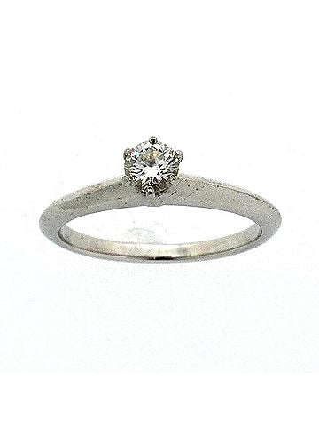 Tiffany & Co. Tiffany &amp; Co. Solitaire Ring, 1PD (One Diamond), Pt950 Platinum, 0.22ct Diamond (Women's) (view 2)