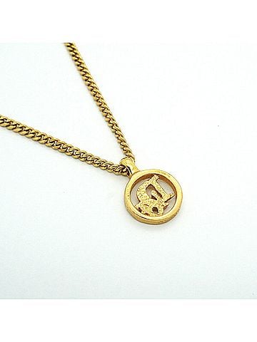 Christian Dior Christian Dior Necklace, Circle, GP Plated Gold, Women's (view 2)