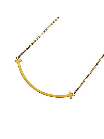 Tiffany & Co. Tiffany &amp; Co. T Smile Small Necklace, 18K Yellow Gold, Women's (view 1)