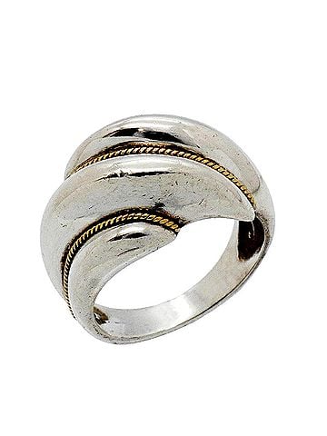 Tiffany & Co. Tiffany &amp; Co. Twist Rope Ring, 18K Yellow Gold (KYG), Sterling Silver 925, Women's (view 1)