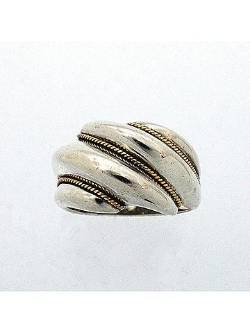 Tiffany & Co. Tiffany &amp; Co. Twist Rope Ring, 18K Yellow Gold (KYG), Sterling Silver 925, Women's (view 2)