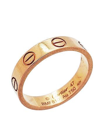 Cartier Cartier Mini Love Ring, 18K Pink Gold, Women's (view 1)