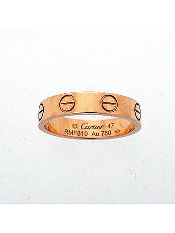 Cartier Cartier Mini Love Ring, 18K Pink Gold, Women's (view 2)