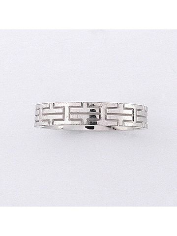 Hermès Hermes Kilim Ring, 18K White Gold, Women's, P3660842 (view 2)