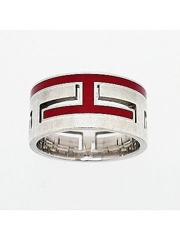 Hermès Hermes Ring Move H, Sterling Silver 925, Red, Size #53, Women's, P3660841 (view 2)