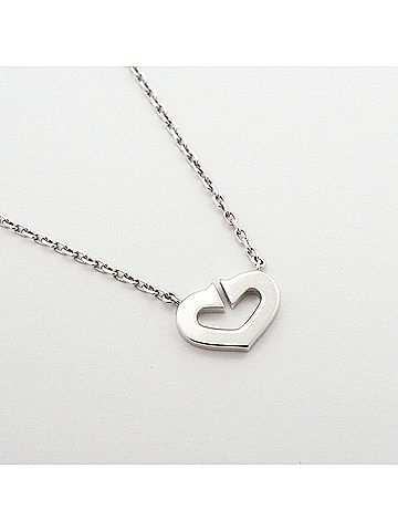 Cartier Cartier Necklace C Heart 18KWG White Gold Diamond Ladies P3605973 (view 2)