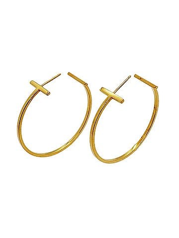 Tiffany & Co. Tiffany &amp; Co. T-Wire Large Earrings, 18K Yellow Gold, Women's, P3546767 (view 1)
