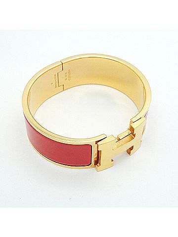 Hermès Hermes Bangle Clic Clac GM GP Plated Gold Red Women's OP034023 (view 2)