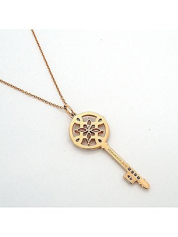 Tiffany & Co. Tiffany &amp; Co. Victoria Round Key Necklace, 18K Pink Gold, Diamond, Women's, OP030347 (view 2)