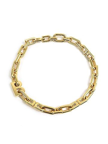 Balenciaga Balenciaga necklace, B chain, metal, gold, women's, r11475k (view 1)