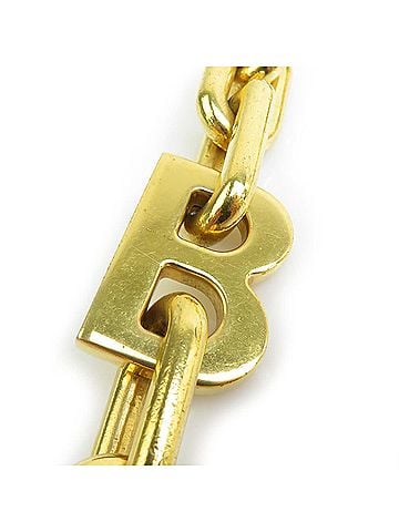 Balenciaga Balenciaga necklace, B chain, metal, gold, women's, r11475k (view 2)