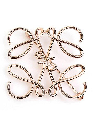 Loewe Loewe brooch, metal, pink gold, women's, r11485j (view 1)