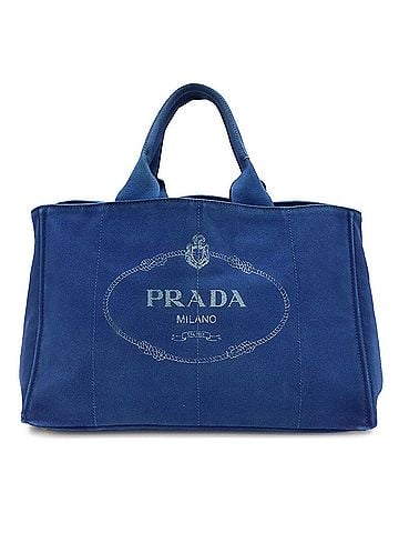 Prada PRADA Canapa Tote Bag/Handbag, Canvas, Blue, BN1872 (view 1)