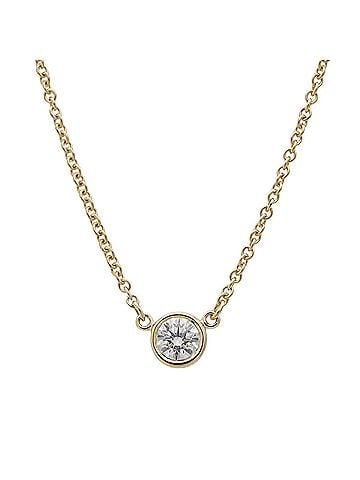 Tiffany & Co. TIFFANY&amp;Co. Tiffany &amp; Co. Elsa Peretti By the Yard Diamond Necklace Pendant 18K Yellow Gold D0.18ct (view 1)