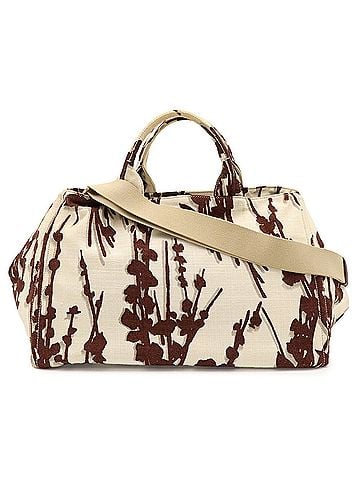 Prada PRADA Canapa Stamper Tote Bag, Shoulder Handbag, Canvas, Ivory, BN1872 (view 2)