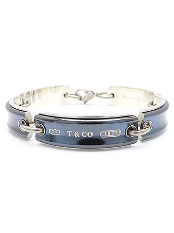Tiffany & Co. TIFFANY&amp;Co. Tiffany 1837 Bracelet Bangle Black SV925 x Titanium Women's 296119 (view 2)