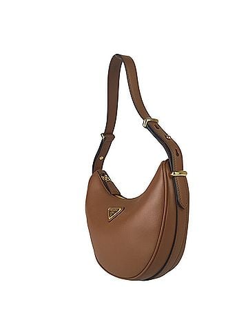 Prada PRADA Handbag Arche Small 1BC194 Brown Leather Women's Triangle (view 2)