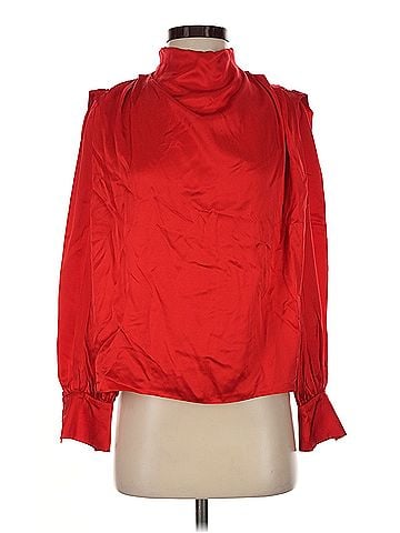 Amanda Uprichard Amanda Uprichard Long Sleeve Silk Top (view 1)