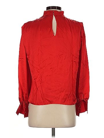 Amanda Uprichard Amanda Uprichard Long Sleeve Silk Top (view 2)