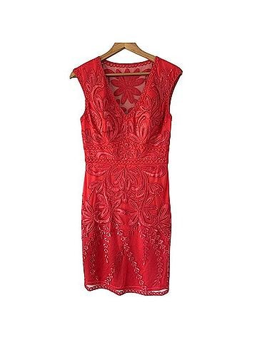 Sue Wong Romantic Vintage Inspired Raised Embroidery Sheath Dress Cocktail Dress (view 1)
