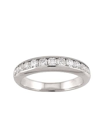 Tiffany & Co. Tiffany &amp; Co. Lucida Band 1 Ring, Half Diamond, Platinum Ring (view 2)