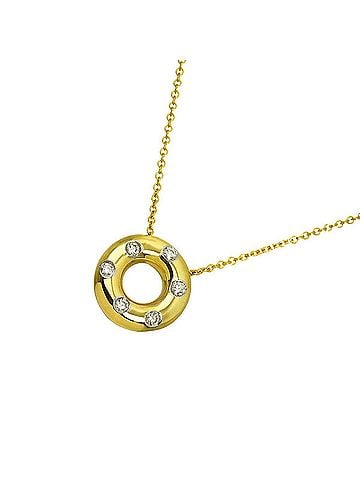 Tiffany & Co. Tiffany &amp; Co. Dots Circle Diamond Necklace, 40cm, 18K Yellow Gold (750 Platinum) Necklace (view 1)