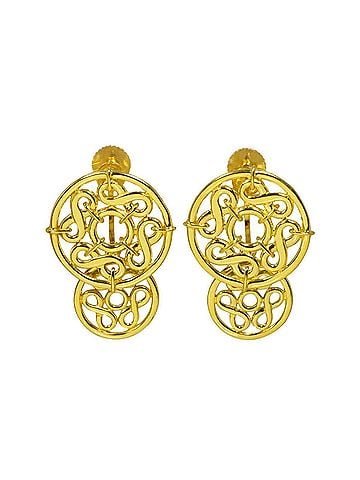 Céline Celine CELINE Earrings 18K YG Yellow Gold 750 Clip-on (view 1)