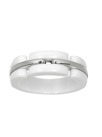 Chanel Chanel Ultra Ring #55, 18K White Gold, Ceramic 750. (view 2)