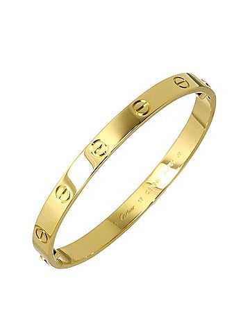 Cartier Cartier Love Bracelet #17 18K YG Yellow Gold 750 Bangle Brushed Finish (view 1)