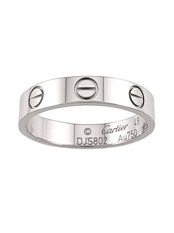 Cartier Cartier Mini Love Ring #49, 18K WG (White Gold 750) (view 2)