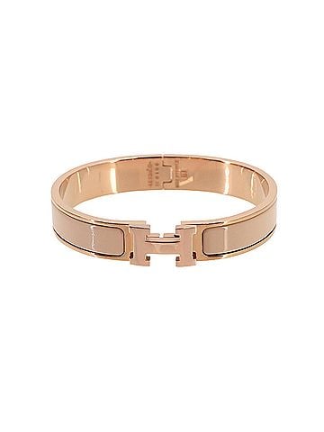 Hermès Hermes Clic H GM Bangle, Beige and Rose Gold (view 1)