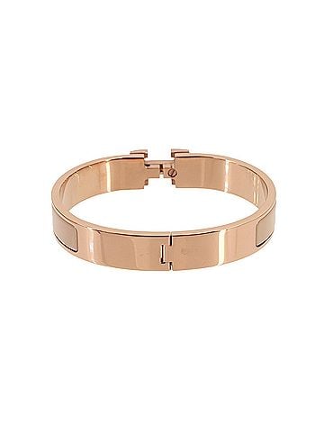 Hermès Hermes Clic H GM Bangle, Beige and Rose Gold (view 2)